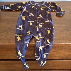 Kids One Piece Pajama - Navy and Yellow